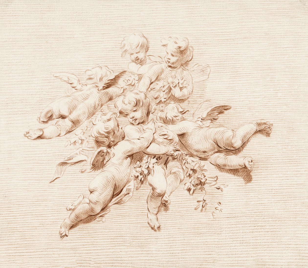 Un gruppo di angeli da Jacob de Wit