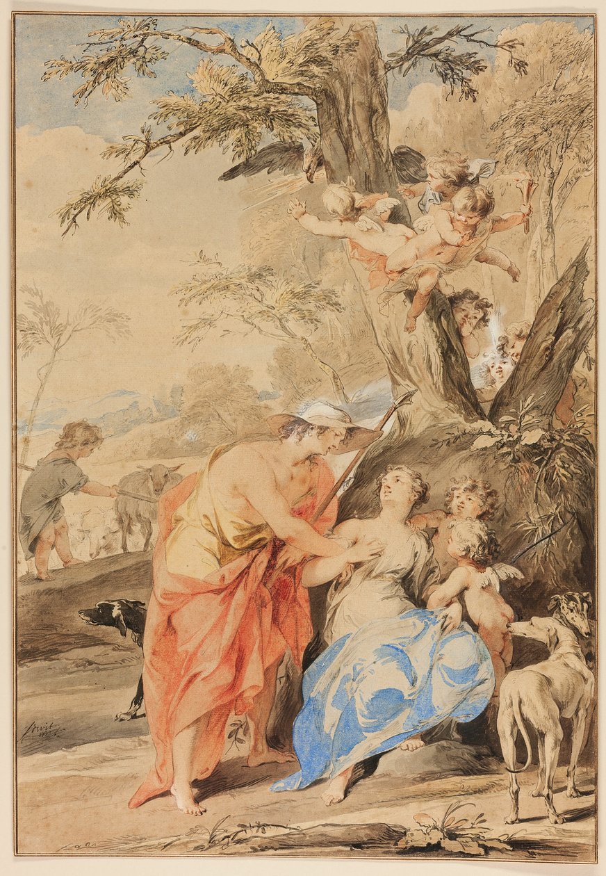 Giove e Mnemosine da Jacob de Wit