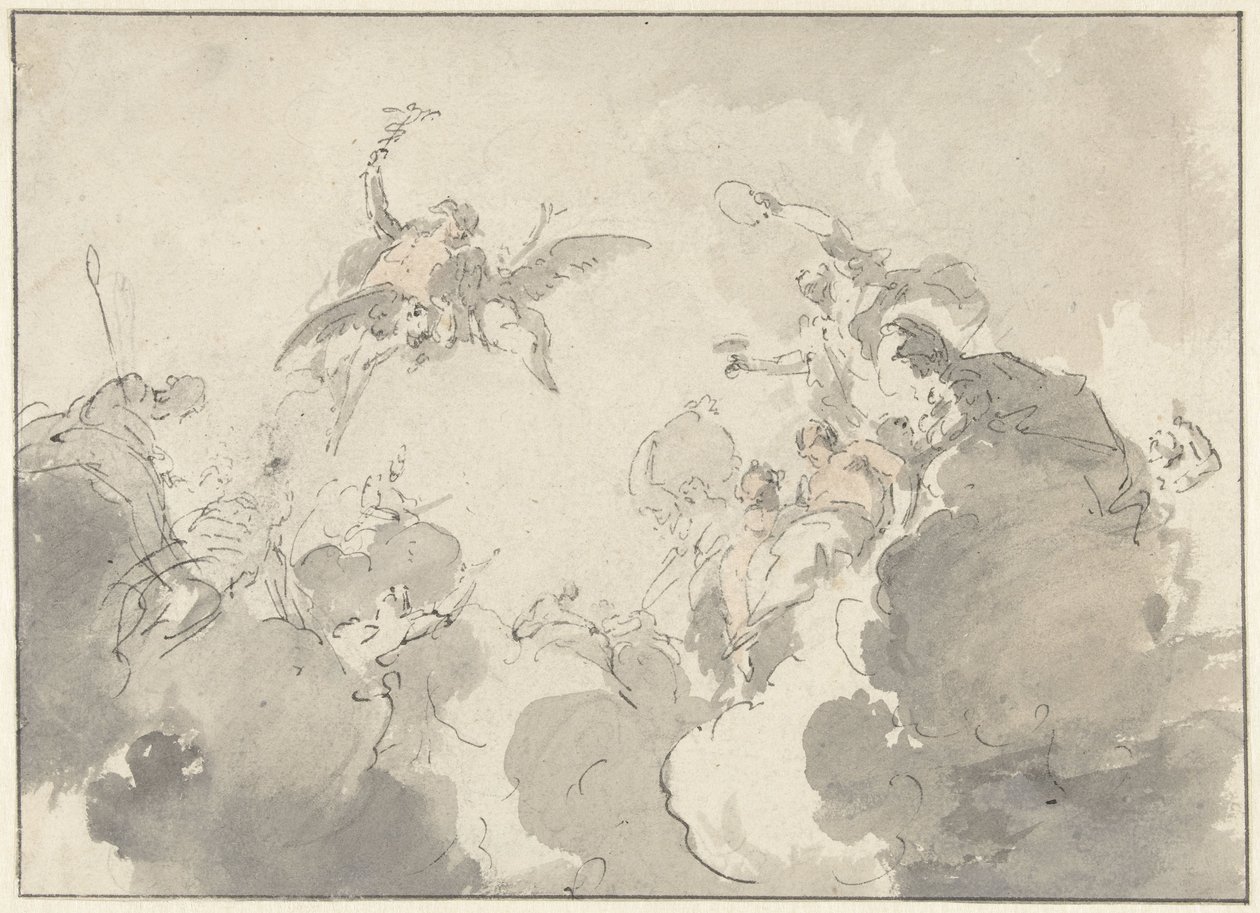 Progetto per pittura del soffitto da Jacob de Wit