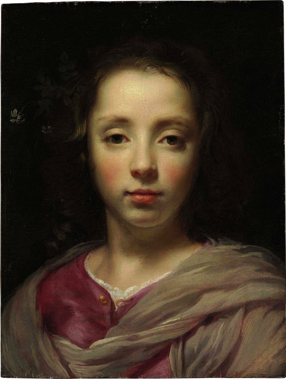 Testa di una ragazza da Jacob van Oost