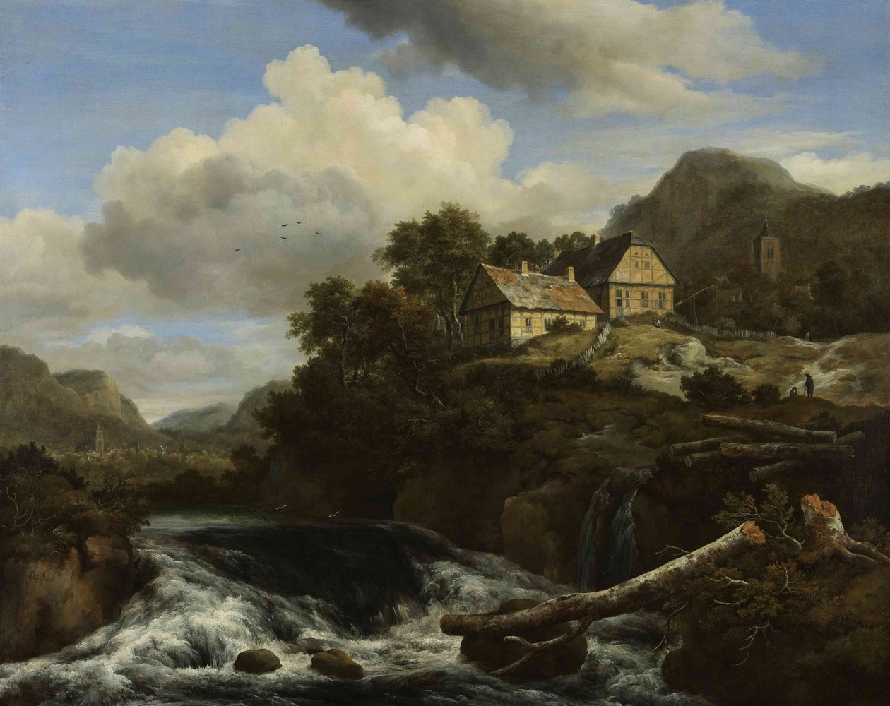 Una cascata da Jacob van Ruisdael