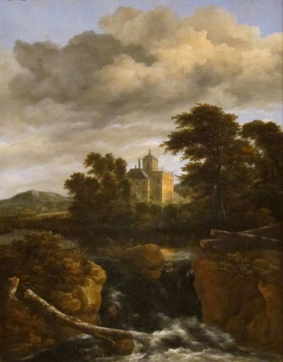 Cascata davanti a un castello da Jacob van Ruisdael