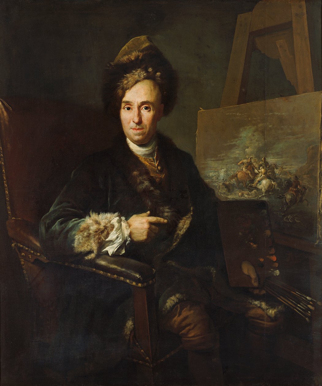 Il pittore di battaglie Ignace-Jacques Parrocel da Jacob van Schuppen