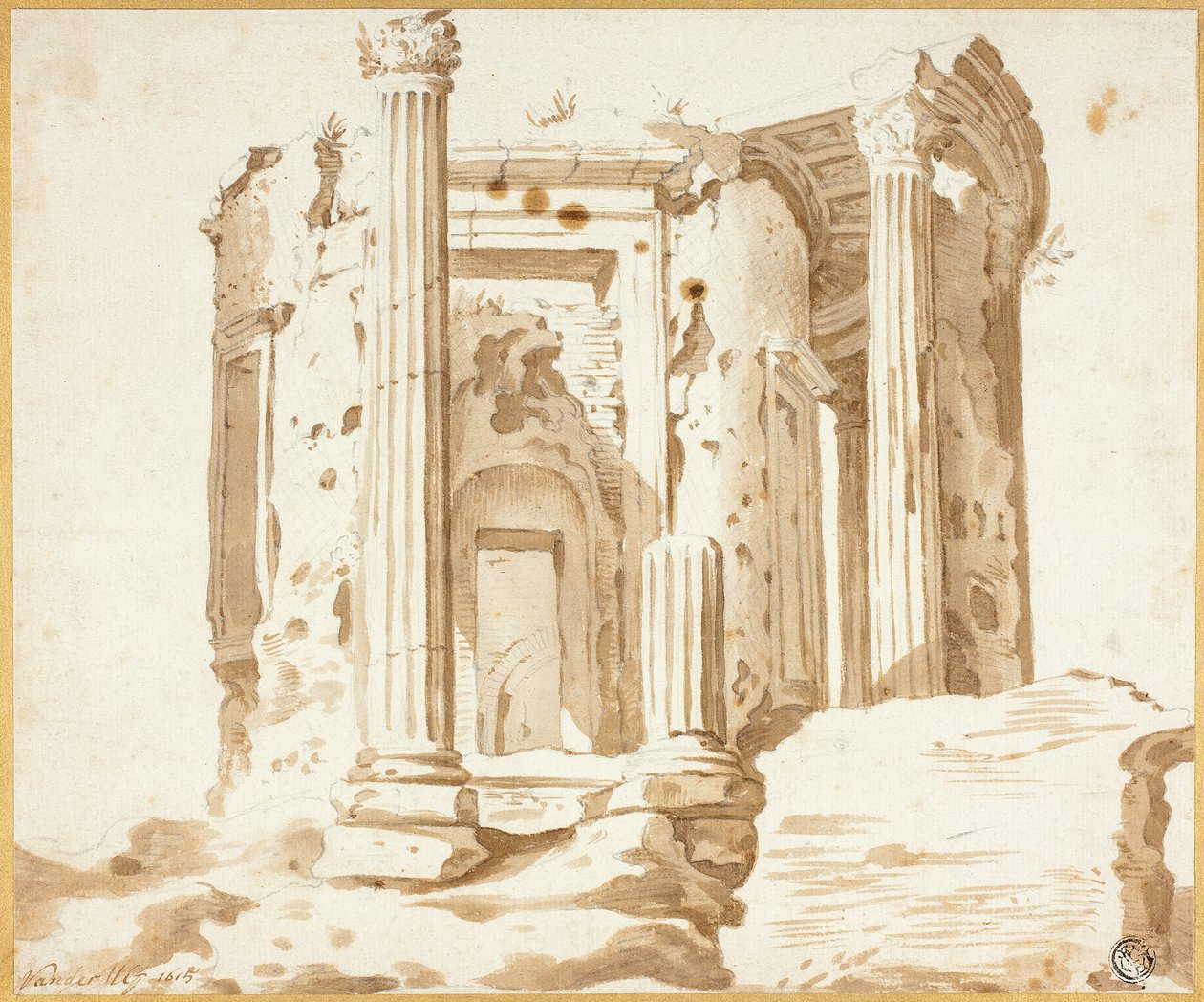Tempio a Tivoli da Jacob van der Ulft