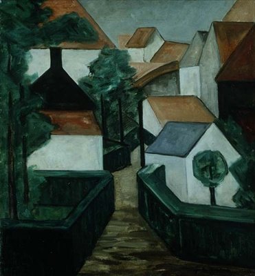Composizione 5, paesaggio con una strada da Jacoba van Heemskerck