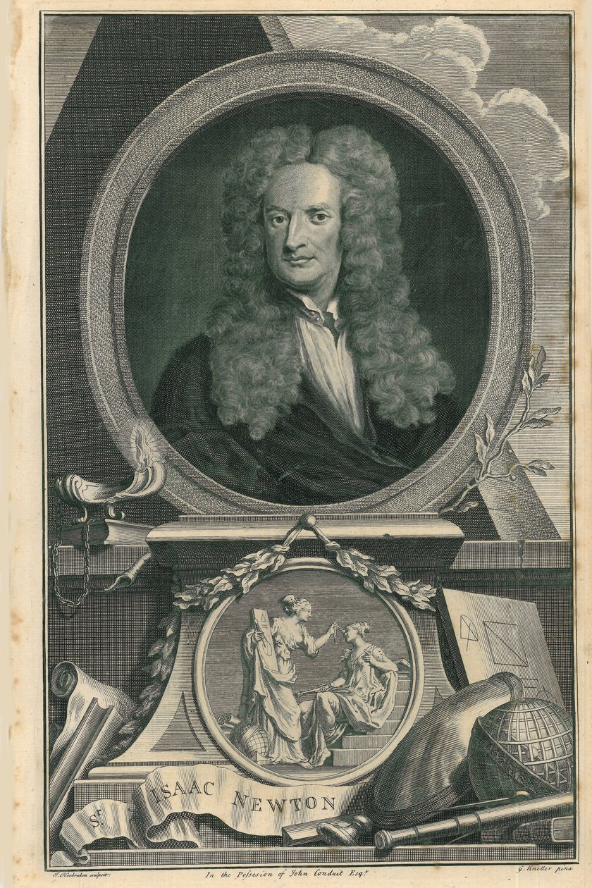 Sir Isaac Newton da Jacobus Houbracken