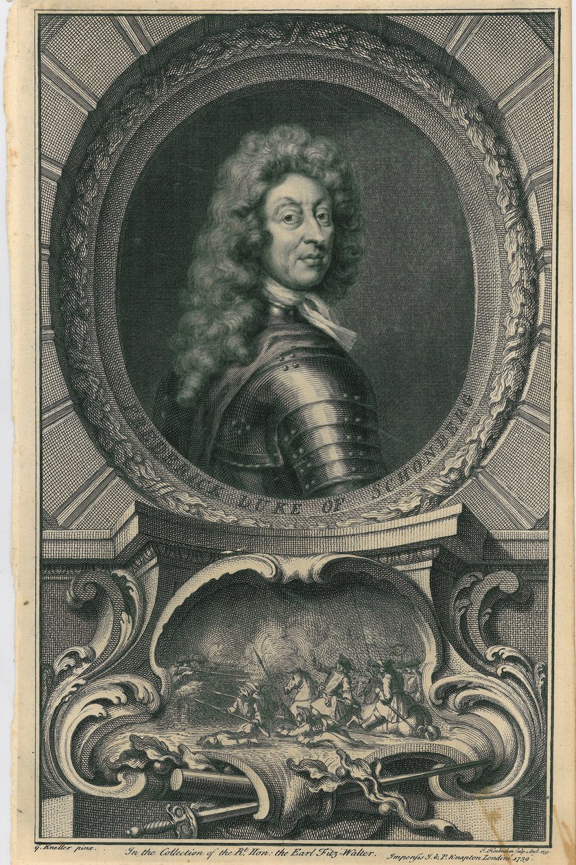 Federico, Duca di Schomberg, 1739 da Jacobus Houbraken
