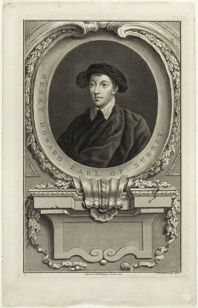 Henry Howard, conte di Surrey da Jacobus Houbraken