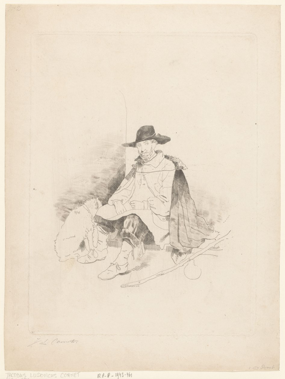 Viaggiatore a riposo da Jacobus Ludovicus Cornet