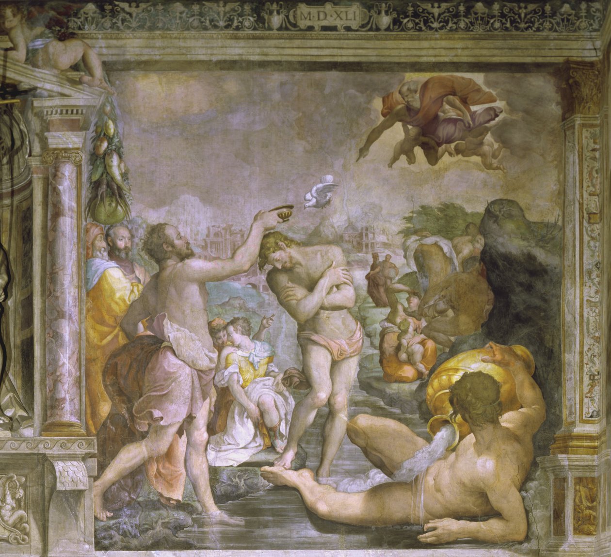 Il battesimo di Cristo, 1541 da Jacopino del Conte