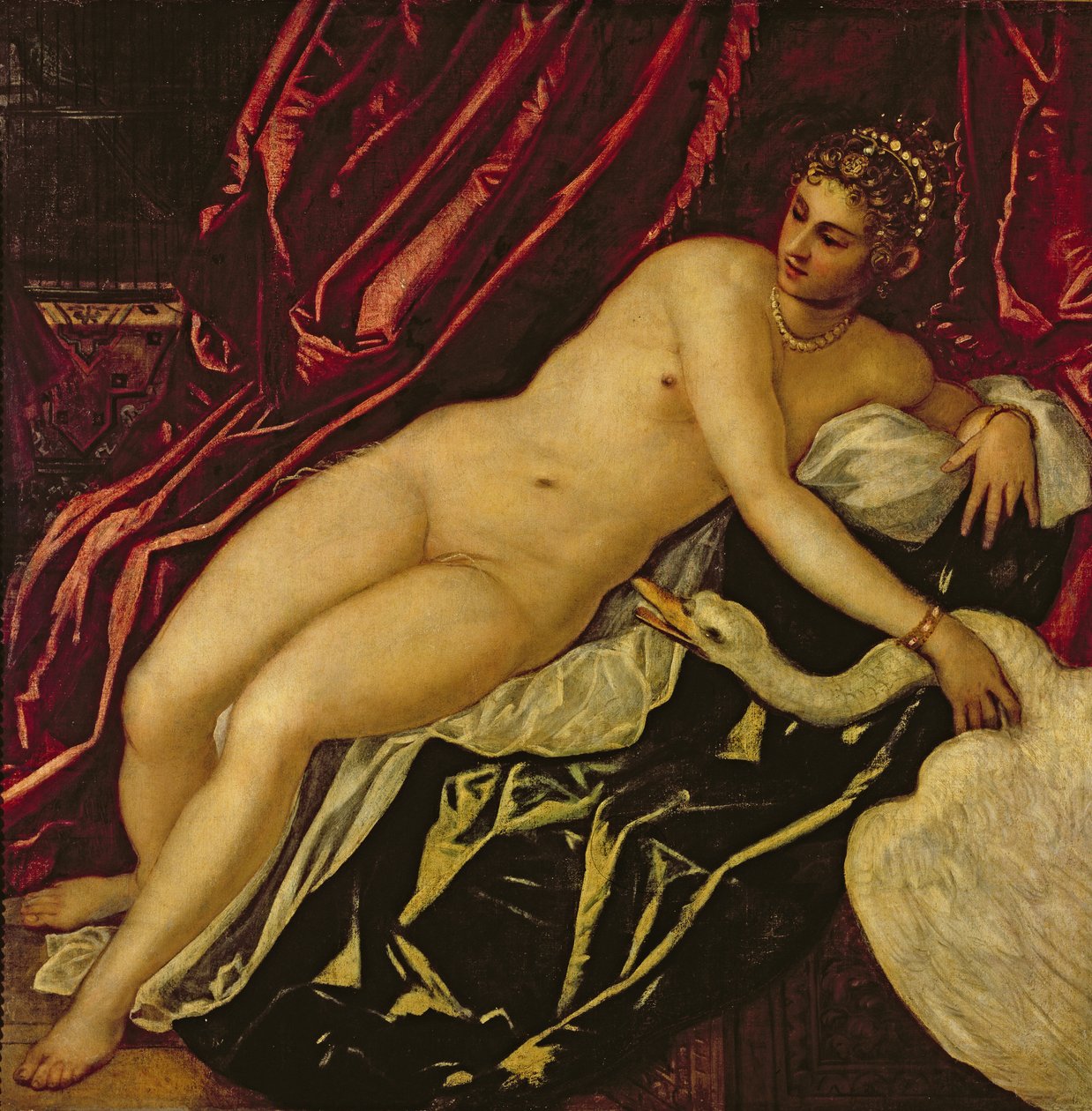 Leda e il cigno, c.1545-47 (dettaglio) da Jacopo Robusti Tintoretto