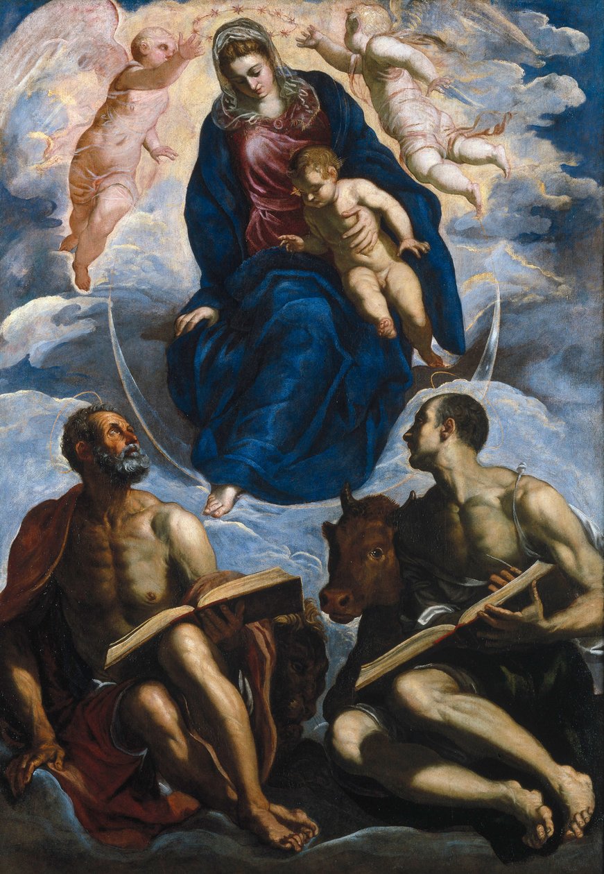 Maria con il Bambino, venerata da San Marco e San Luca da Jacopo Robusti Tintoretto