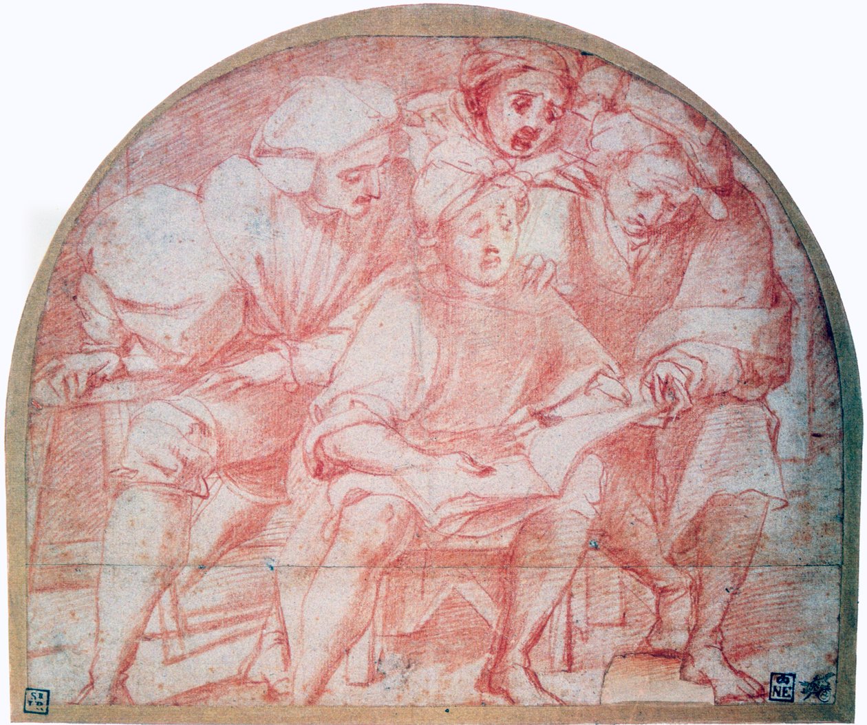 Quattro cortigiani, c1514-1557 da Jacopo Pontormo