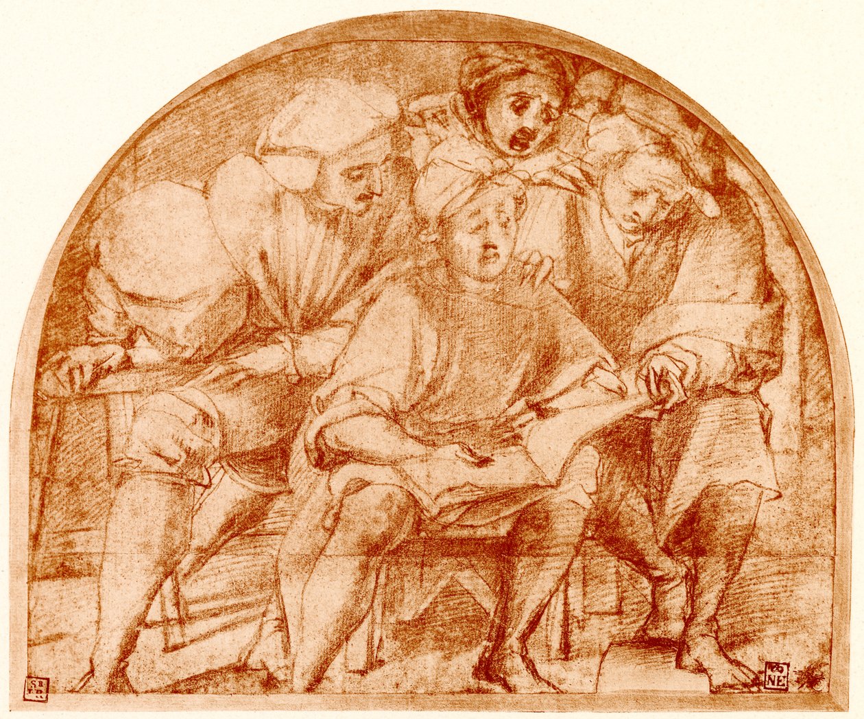 Gruppo di quattro cantanti da Jacopo Pontormo
