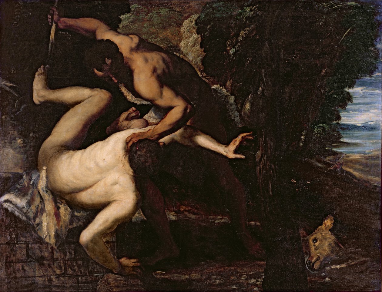 Caino uccide Abele da Jacopo Robusti Tintoretto