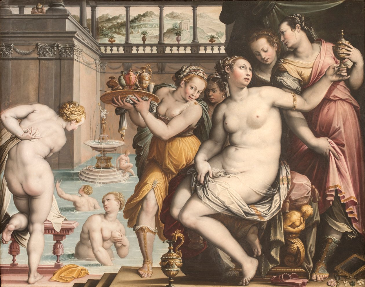 Betsabea al bagno, 1573-1574 da Jacopo Zucchi