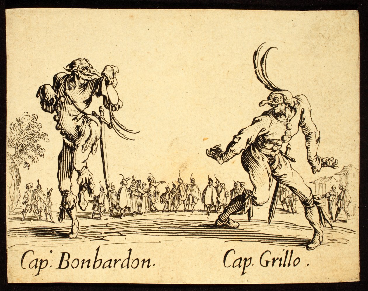 Capitani Bonbardon e Grillo, 1622 da Jacques Callot