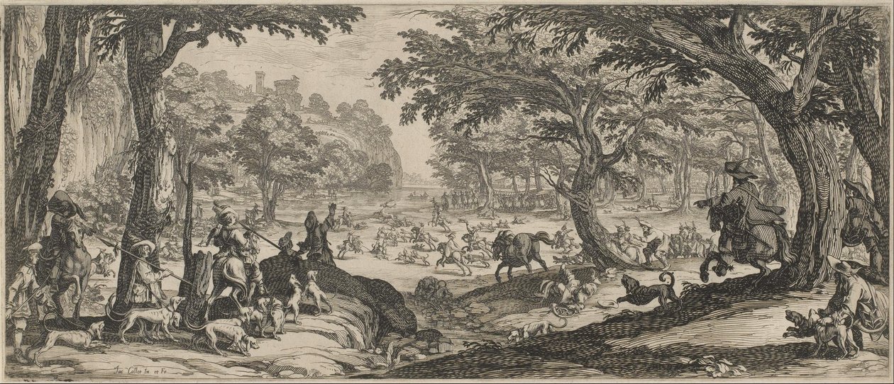 La Caccia al Cervo da Jacques Callot