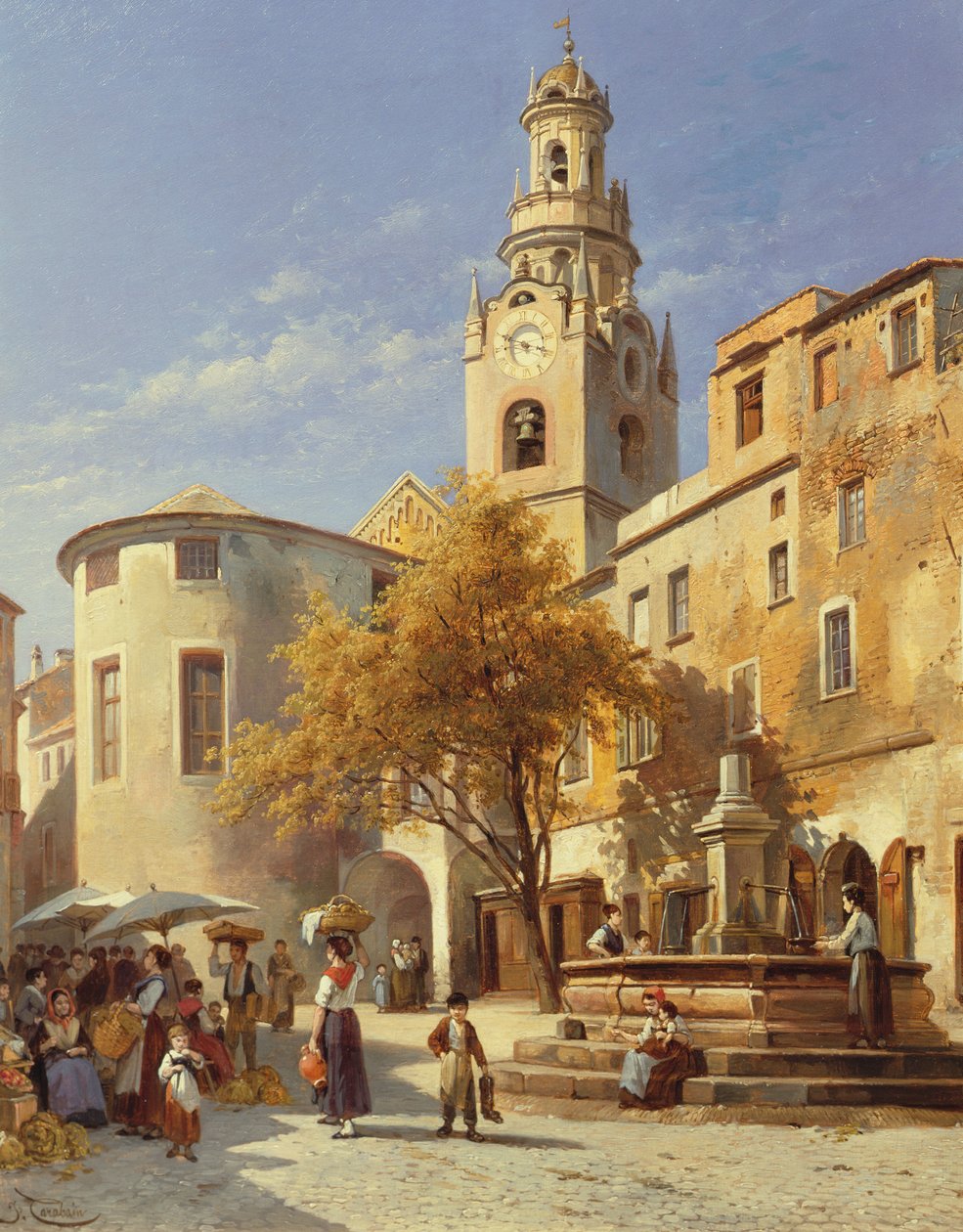 Scena di strada continentale da Jacques Carabain