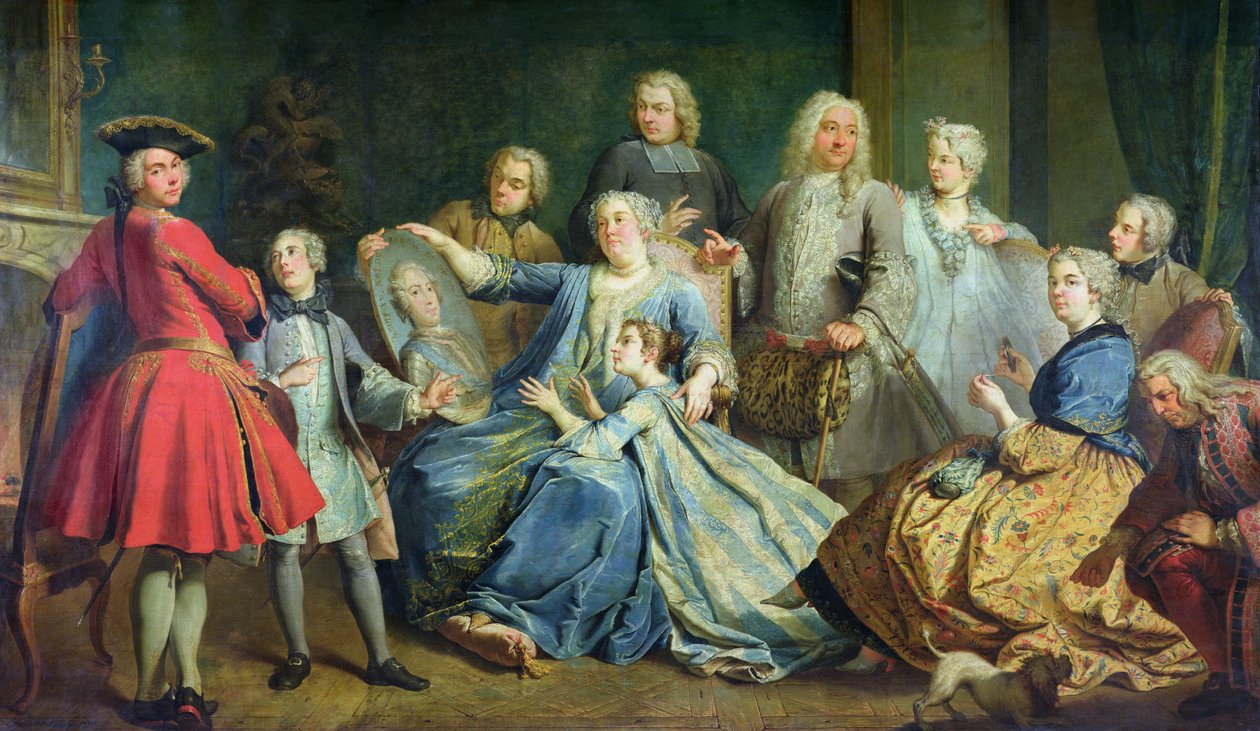 Madame Mercier (1683-1750) circondata dalla sua famiglia, 1731 da Jacques Dumont