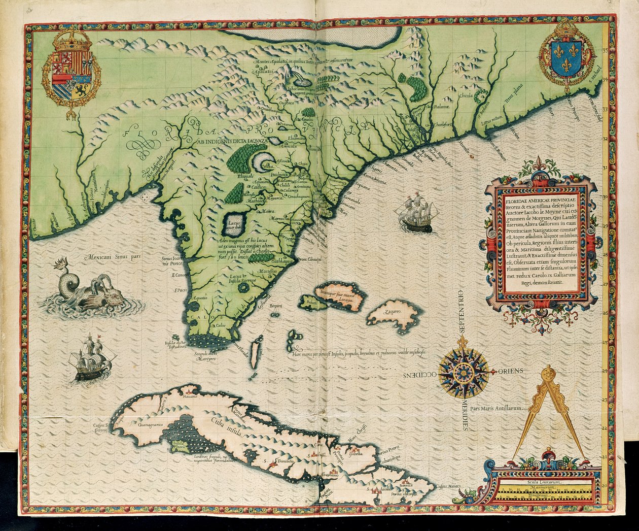 Mappa della Florida, da 