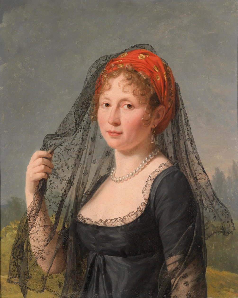 Ritratto di una signora vestita di nero da Jacques Louis David