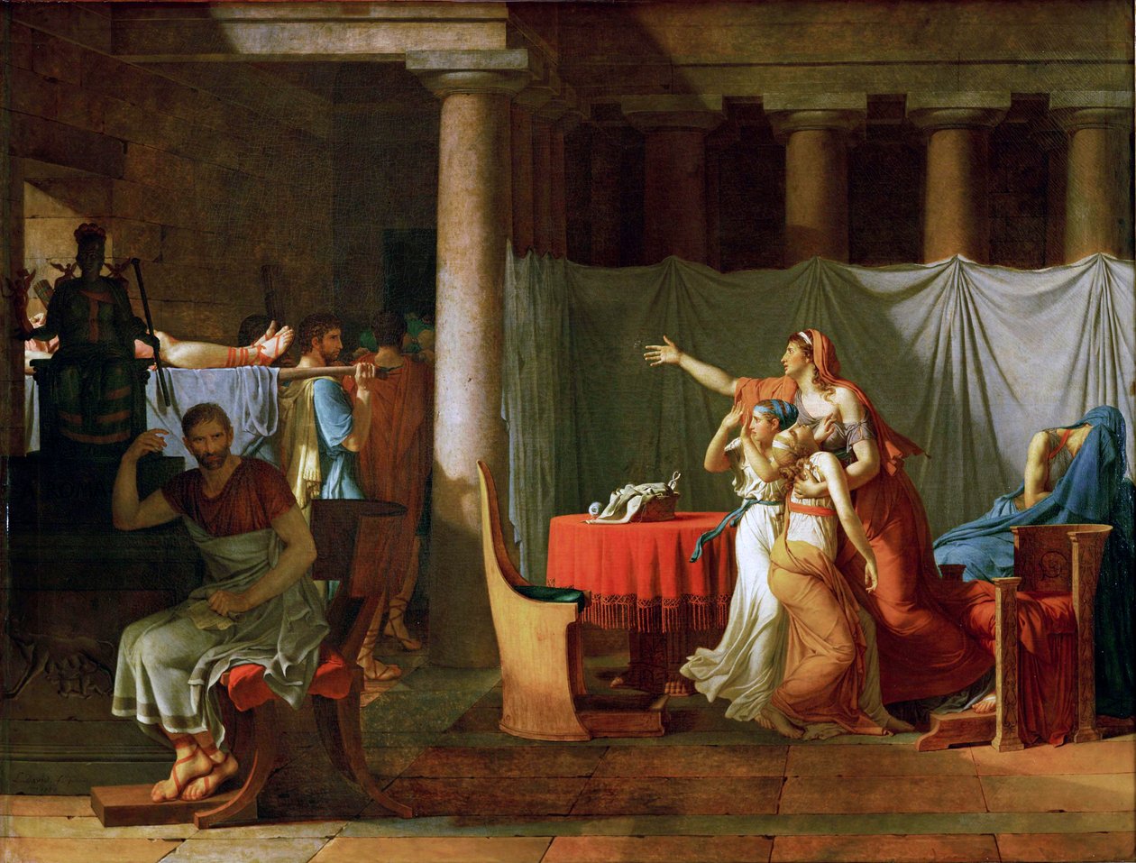 I littori riportano a Bruto i corpi dei suoi figli da Jacques Louis David