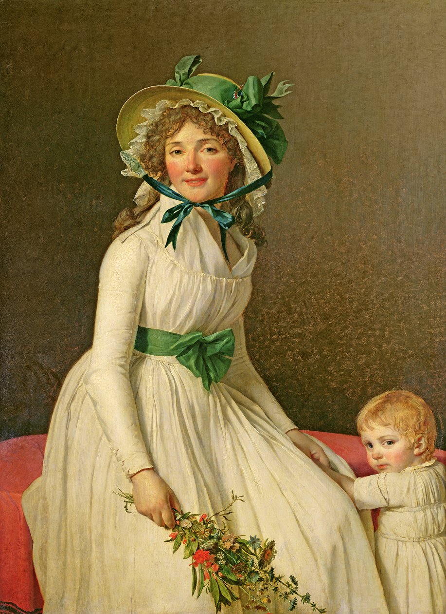 Madame Pierre Seriziat (nata Emilie Pecoul) con suo figlio, Emile (nato nel 1793) 1795 da Jacques Louis David