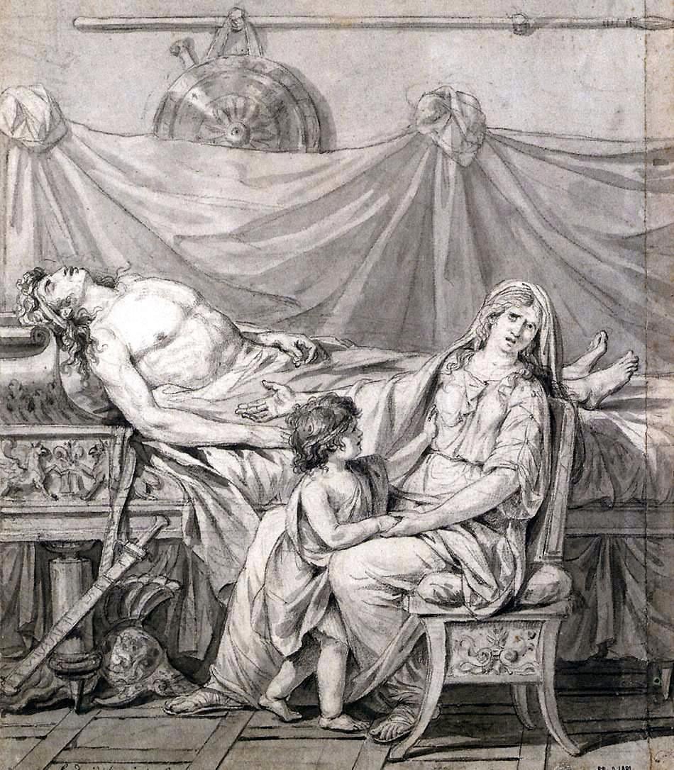 Il dolore di Andromaca da Jacques Louis David