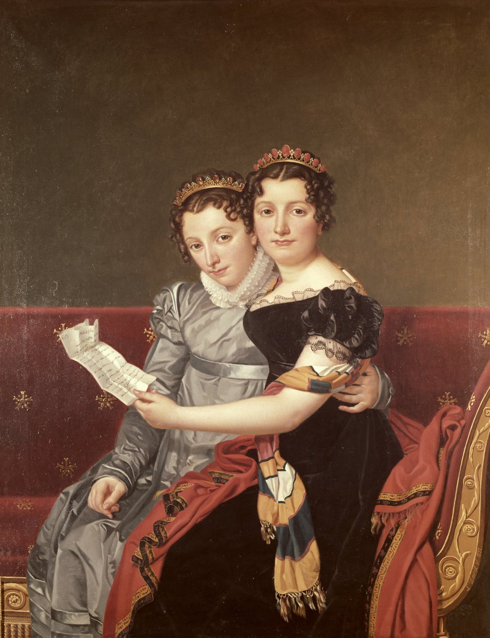 Zenaide (1801-54) e Charlotte (1802-39) Bonaparte, 1822 da Jacques Louis David