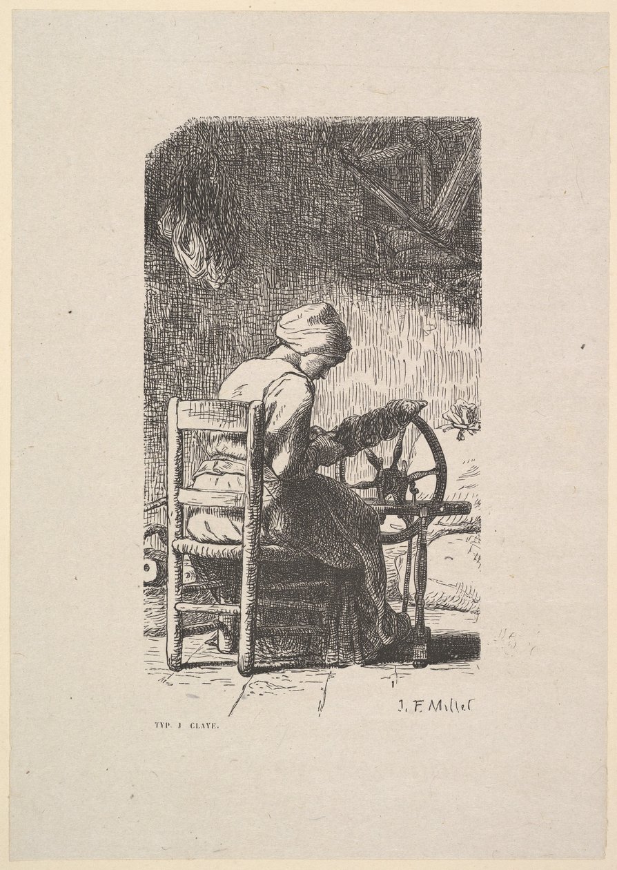 La filatrice da Jacques Adrien Lavieille