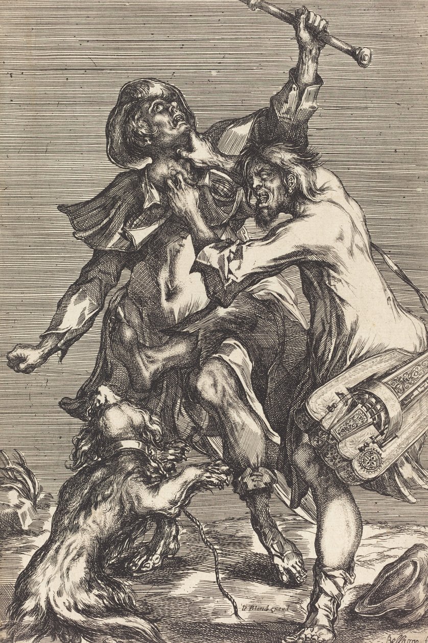 Mendicanti che combattono da Jacques Bellange