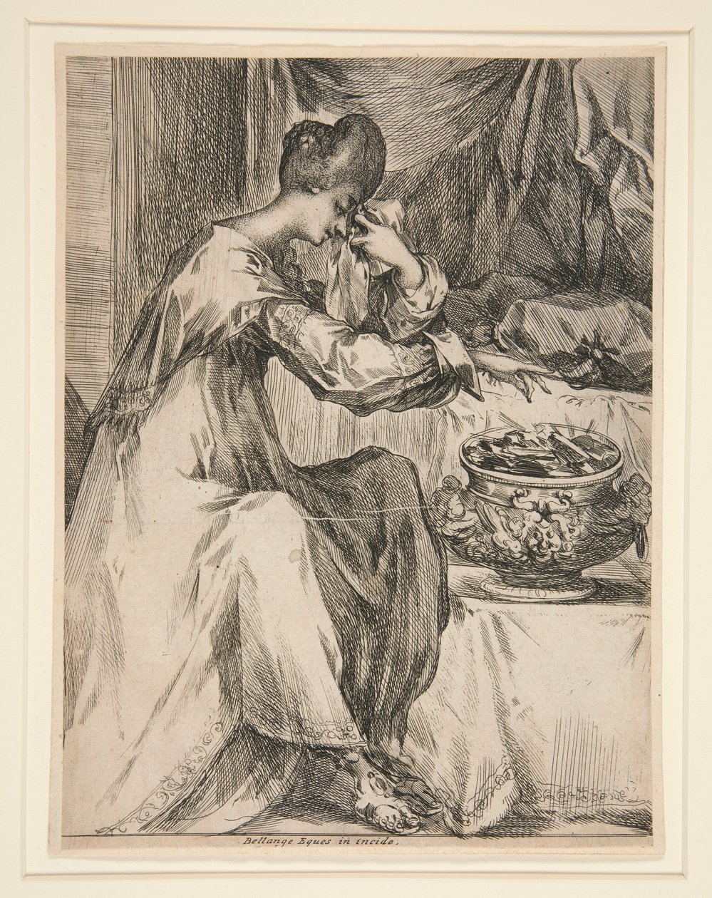 Donna al braciere da Jacques Bellange