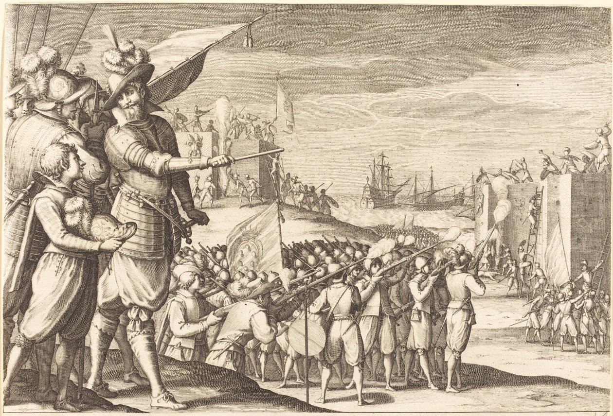 Assalto a due fortezze da Jacques Callot