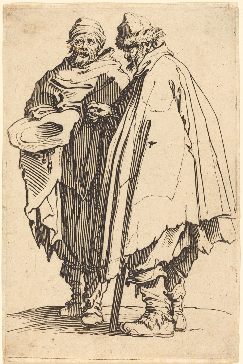 Mendicante cieco e compagno, c. 1622 da Jacques Callot