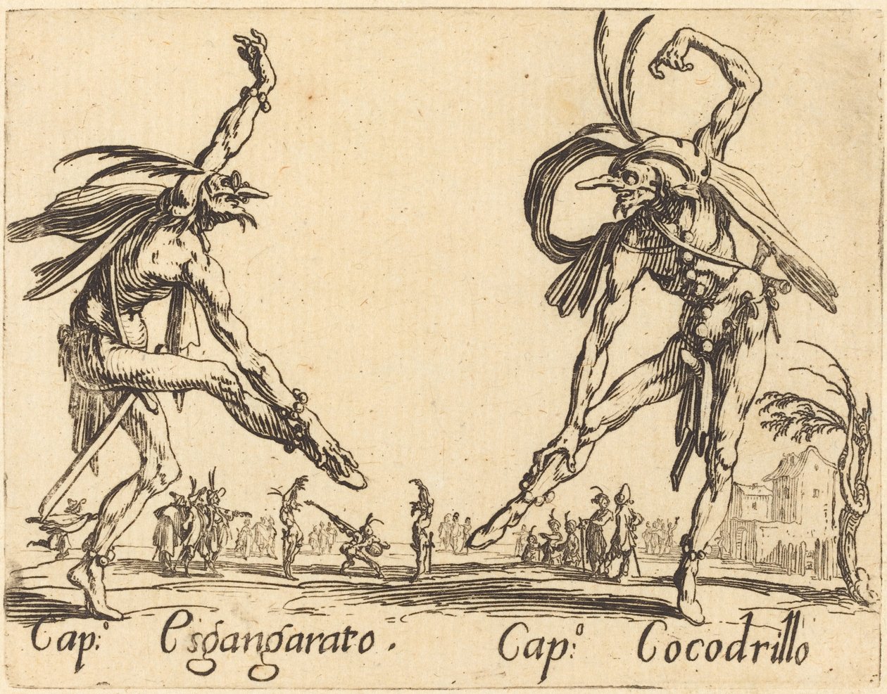 Cap. Esgangarato e Cap. Cocodrillo da Jacques Callot