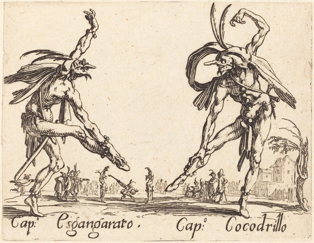 Cap. Esgangarato e Cap. Cocodrillo da Jacques Callot
