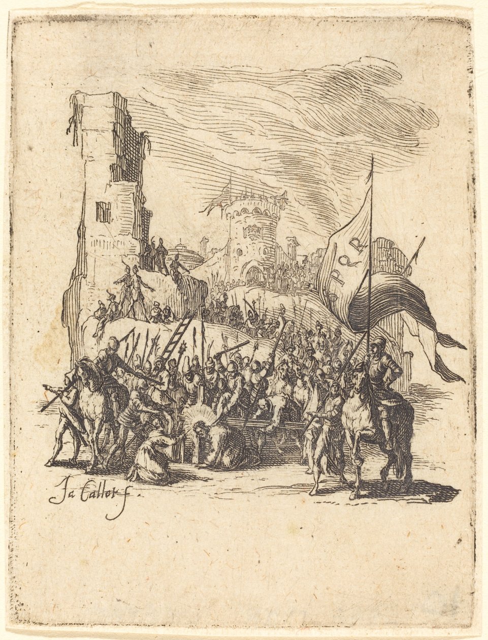 Cristo che porta la croce da Jacques Callot