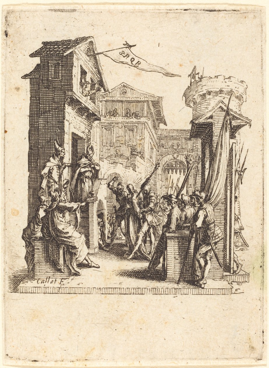 Cristo davanti a Caifa, c. 1624-1625 da Jacques Callot