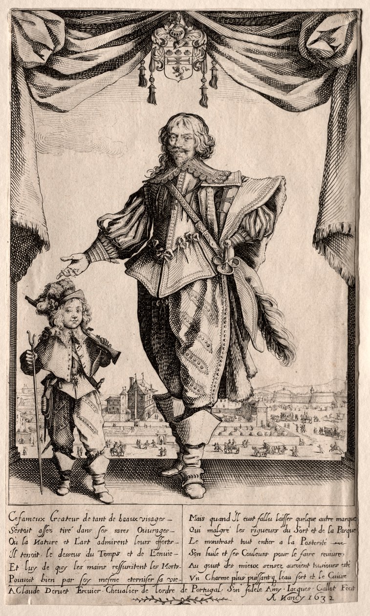 Claude Deruet e suo figlio, 1632 da Jacques Callot