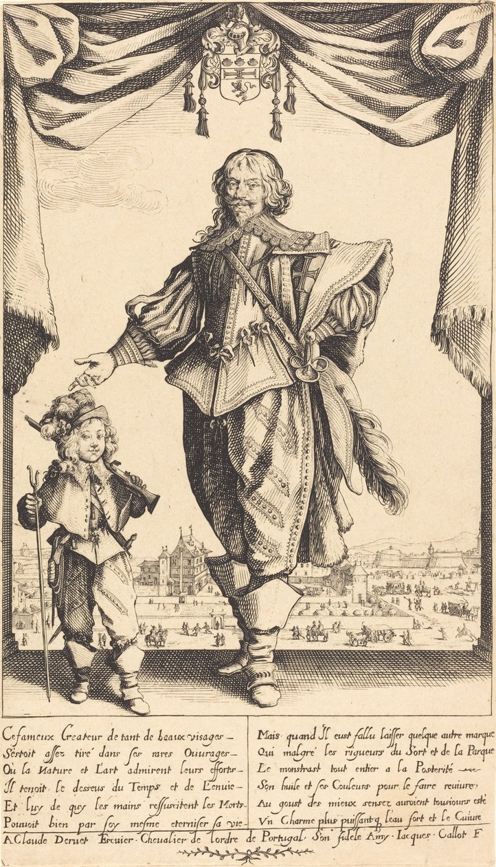 Claude Deruet e suo figlio, Jean da Jacques Callot