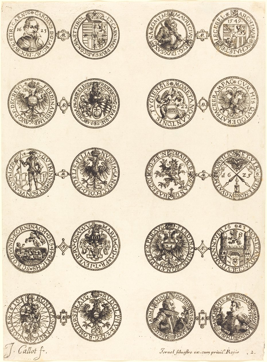 Monete [tavola 2] da Jacques Callot