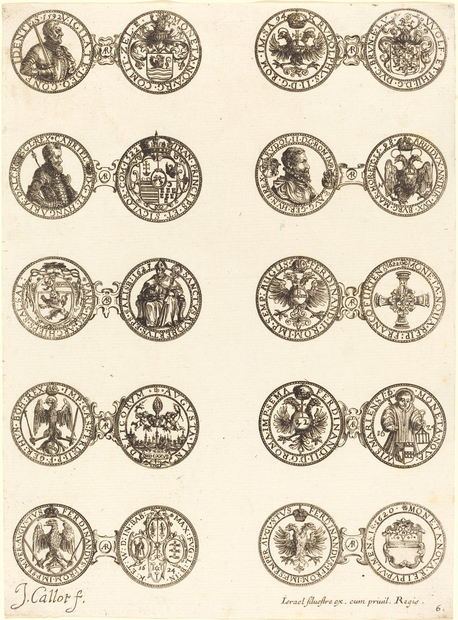Monete [piatto 6] da Jacques Callot