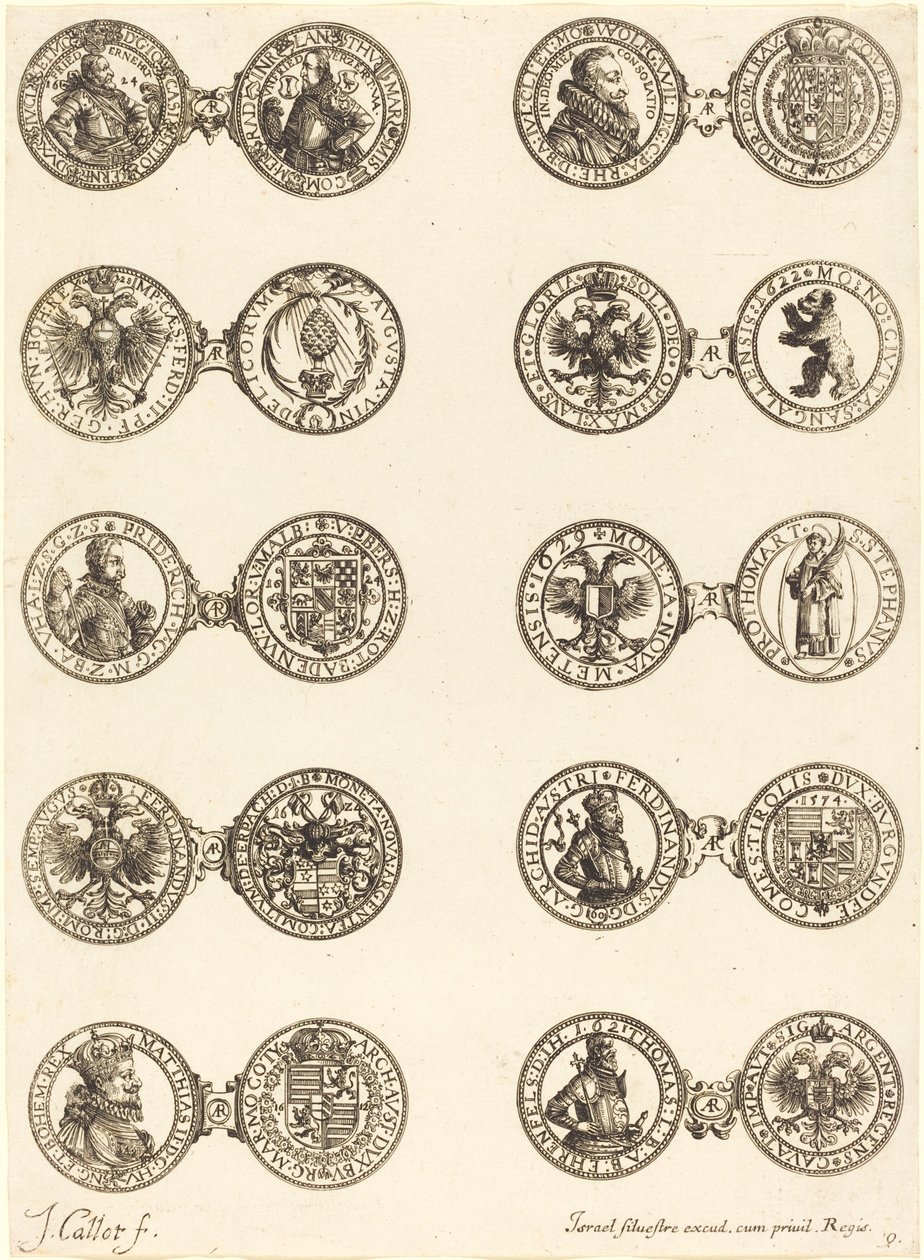 Monete [tavola 9] da Jacques Callot