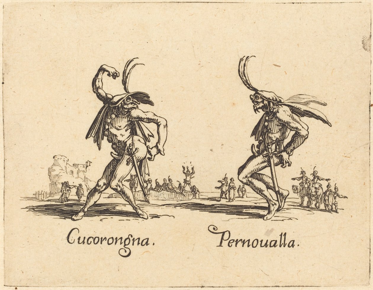 Cucorongna e Pernoualla da Jacques Callot