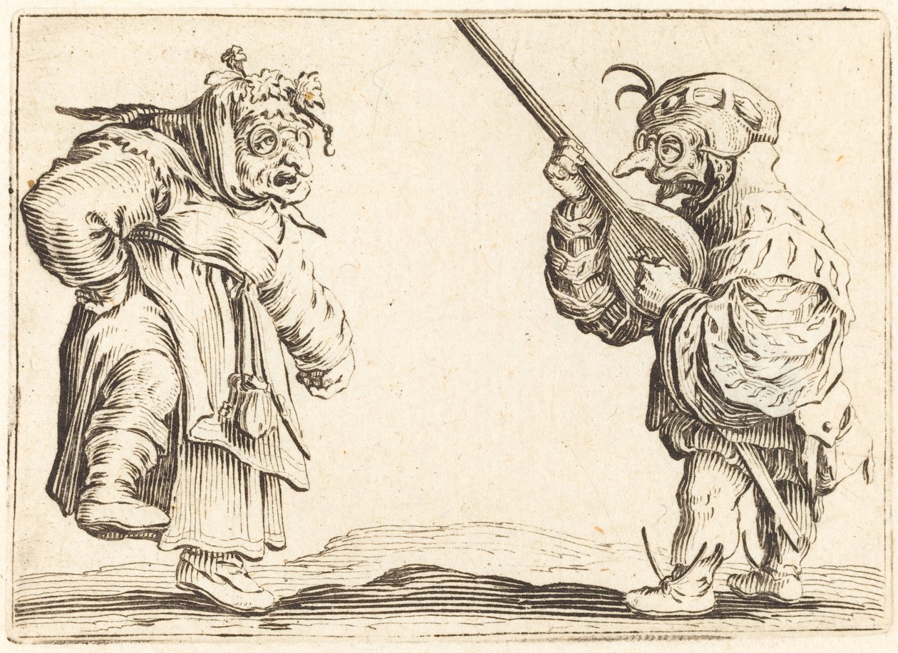 Ballerini con liuto da Jacques Callot