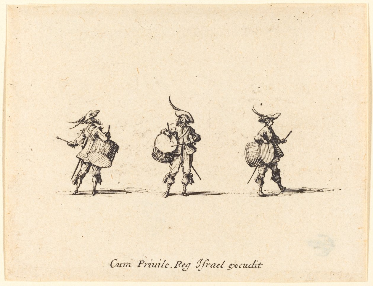 Esercitazione con tamburi da Jacques Callot