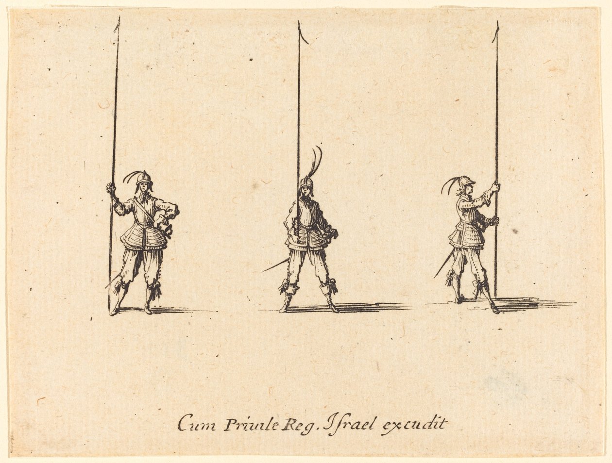 Esercitazione con picche alzate da Jacques Callot