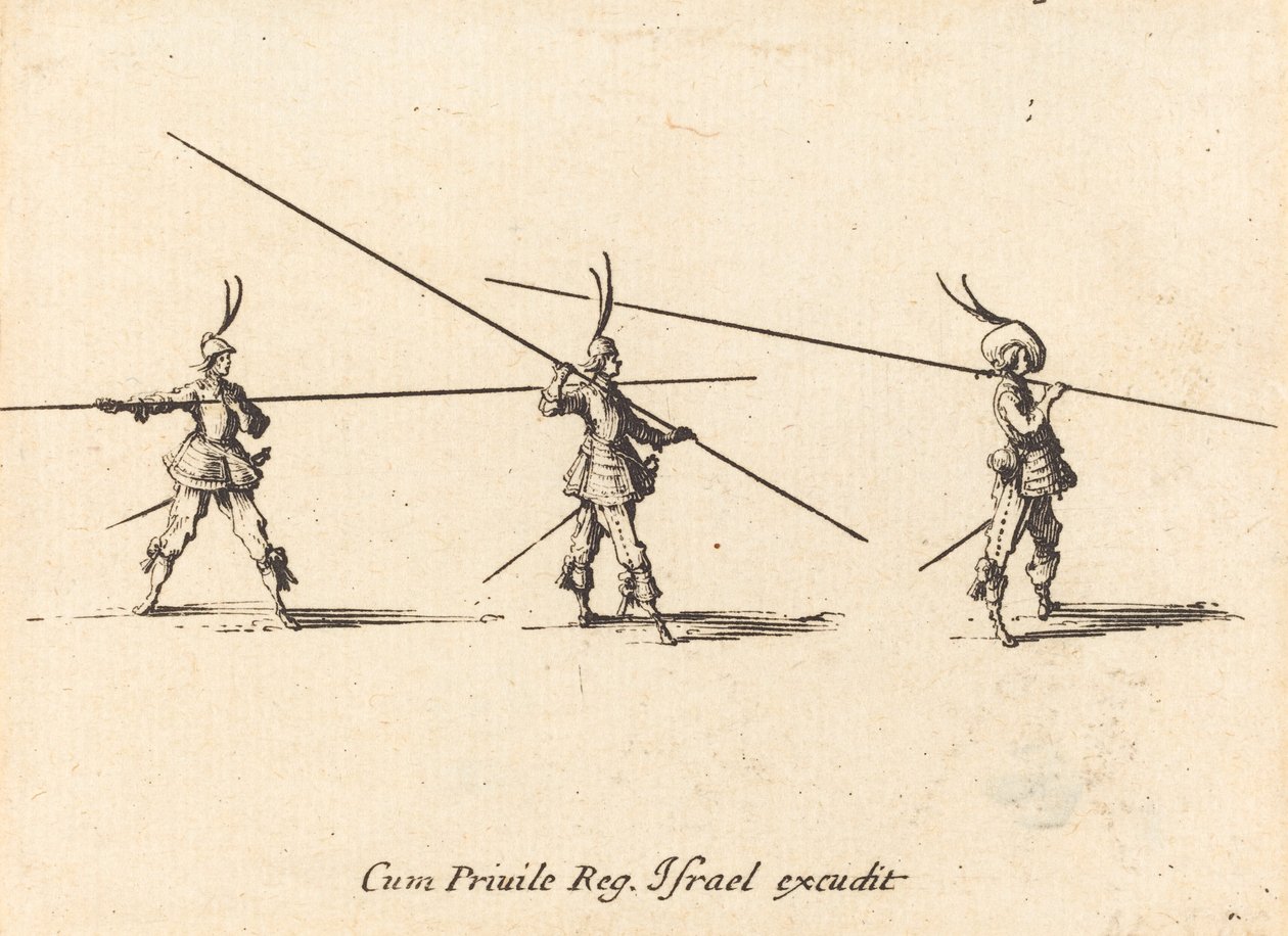Esercitazione con picche inclinate da Jacques Callot