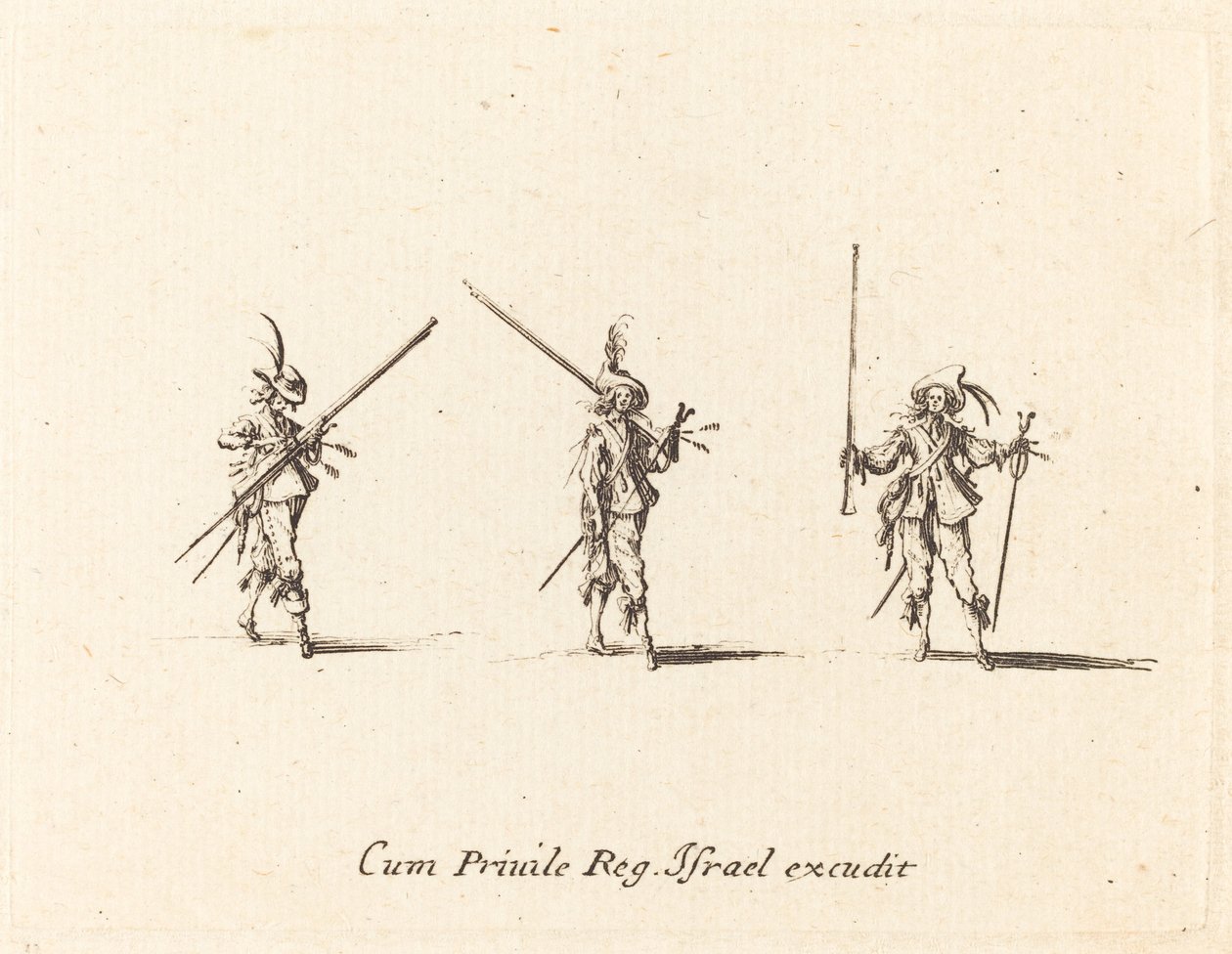 Esercitazione con il moschetto da Jacques Callot